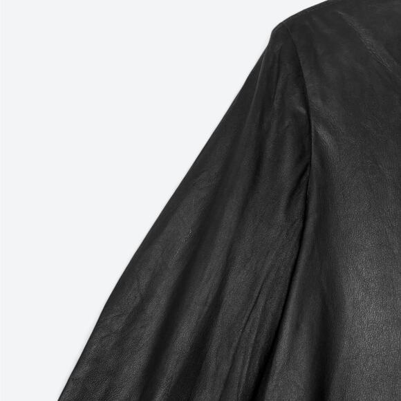 VTG‎ Remy Black Soft Leather Blazer Men's 44 Soft Leather Rocker Western Jacket - Picture 5 of 8